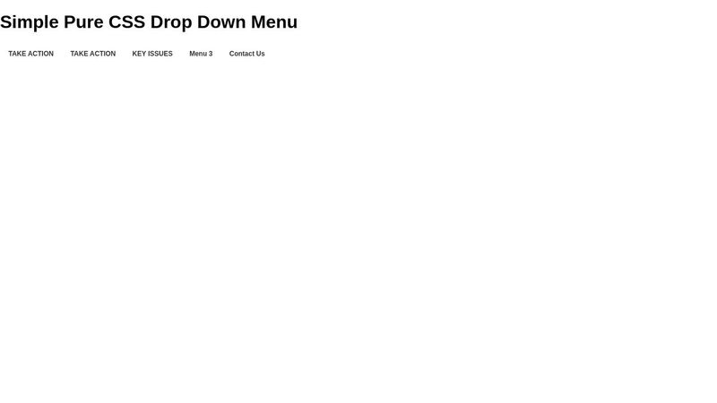 Simple Pure CSS Drop Down Menu