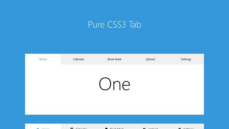 Pure CSS3 Tab