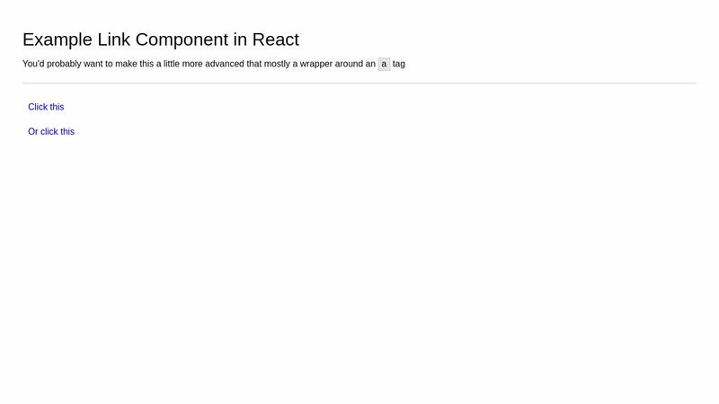 React: Link Component Example