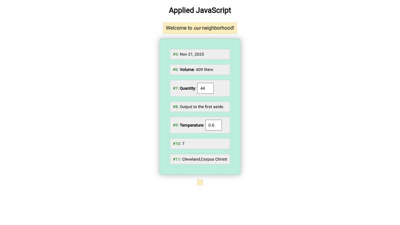 🔒 Applied JavaScript Activity
