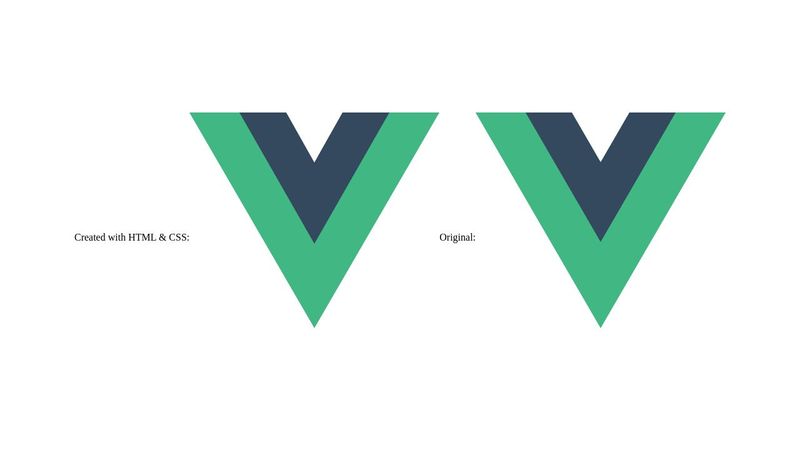 Vue.js Logo with HTML & CSS