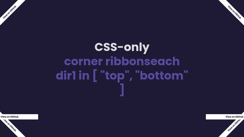 💥 CSS-only corner ribbons for GitHub links