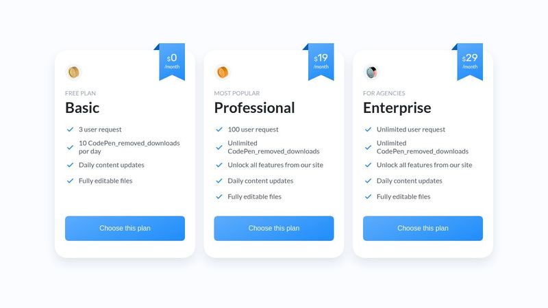 Responsive Card Pricing using HTML & CSS