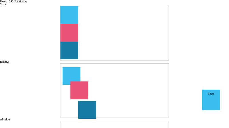 Demo: CSS Positioning