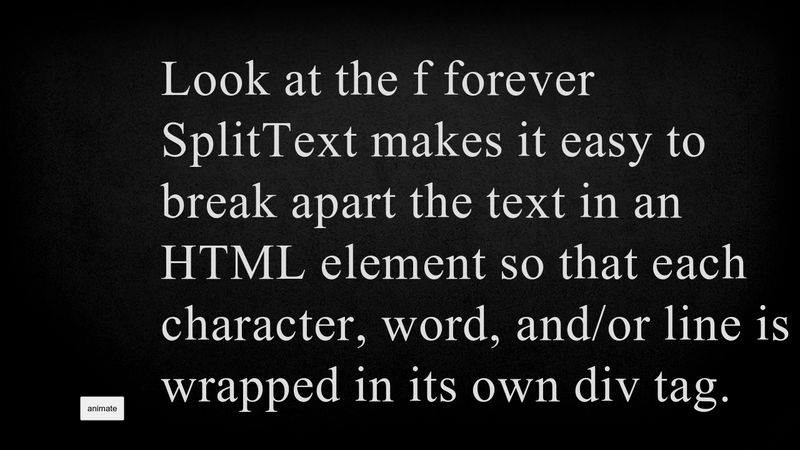 SplitText: Character Animation With Staggers