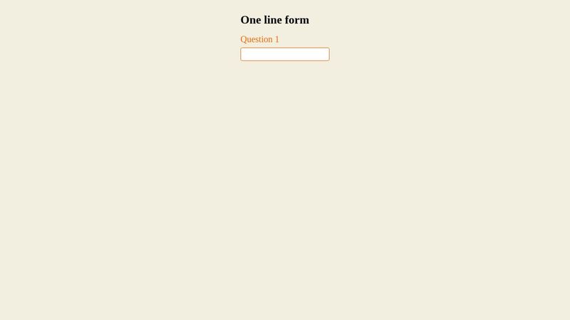 One-line multiple input form