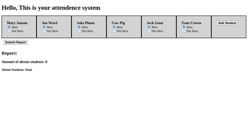 Attendance system