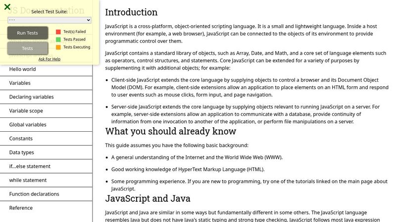 JavaScript Documentation