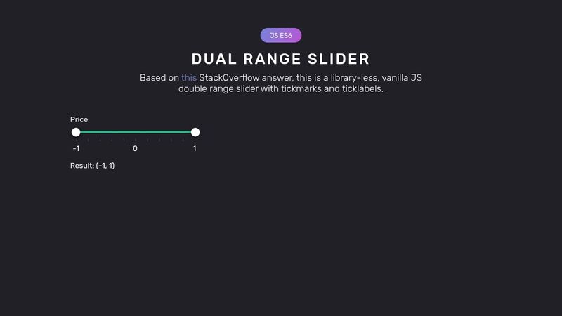 Dual Range Slider [Vanilla JS]
