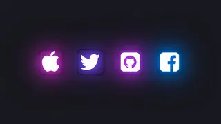 CSS Neon Social Icons