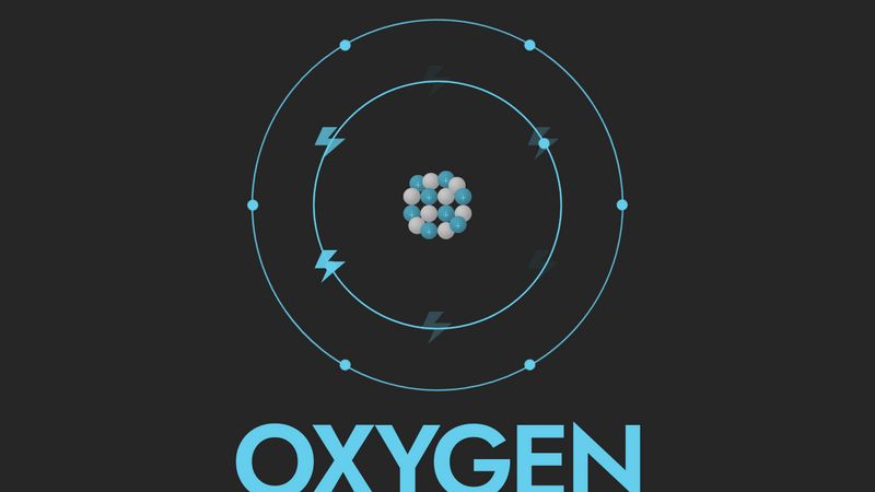 Oxygen. Bohr Model