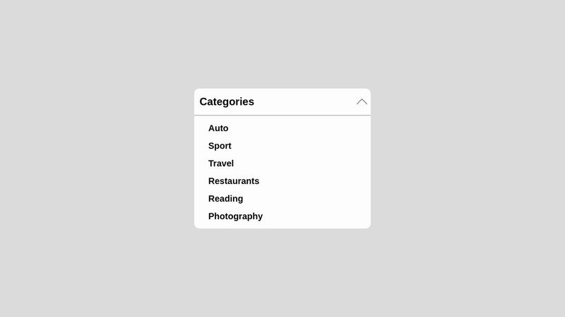 Category Select with Pure HTML/CSS
