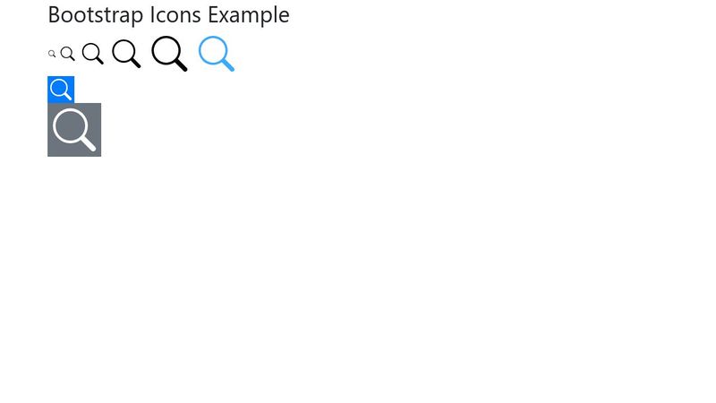 Bootstrap Icons Example