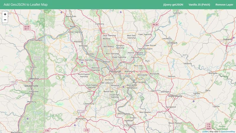 Add GeoJSON to Leaflet Map