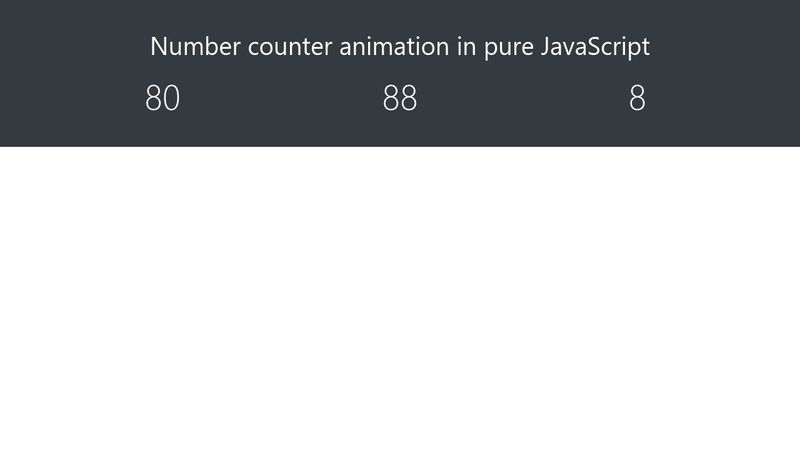 Number counter animation in pure JavaScript