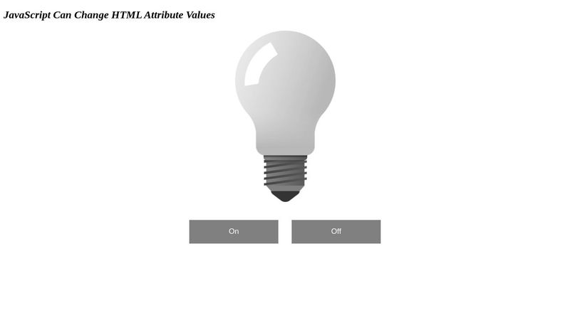 Light on/off bulb in javascript