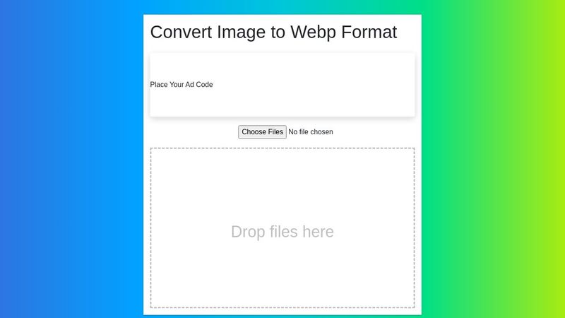 Image to WebP Converter Tool Script for Blogger