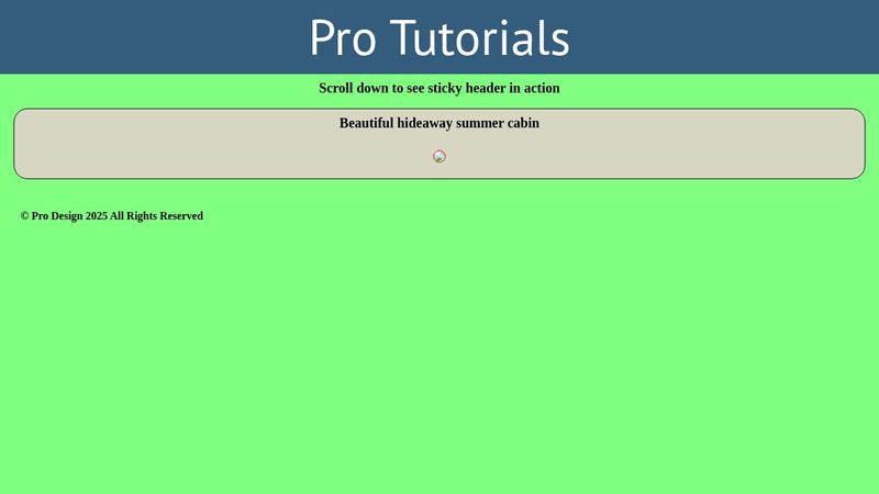 Sticky header with CSS animation and jQuery