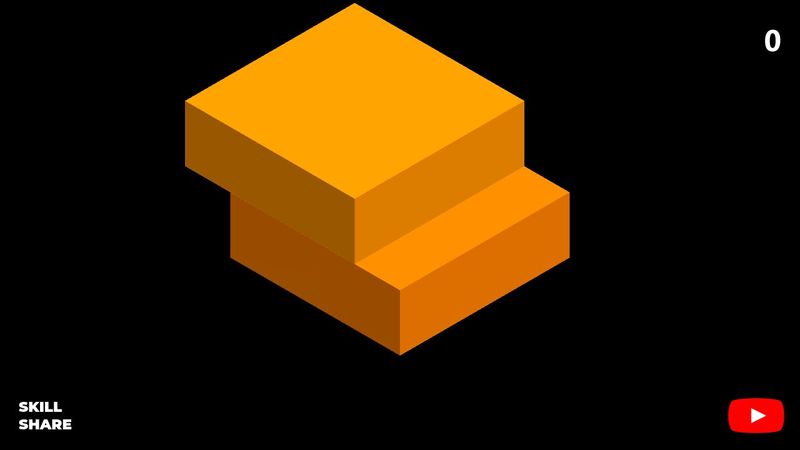 CodePen Home Stack game with Three.js and Cannon.js