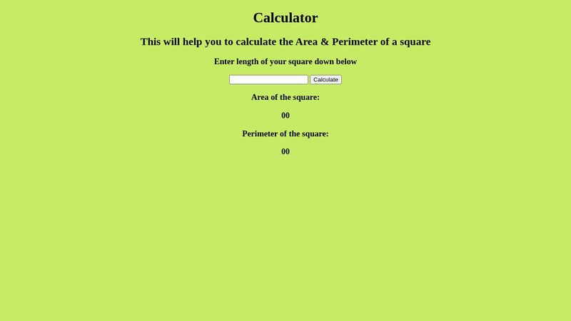 Area & Perimeter Calculator