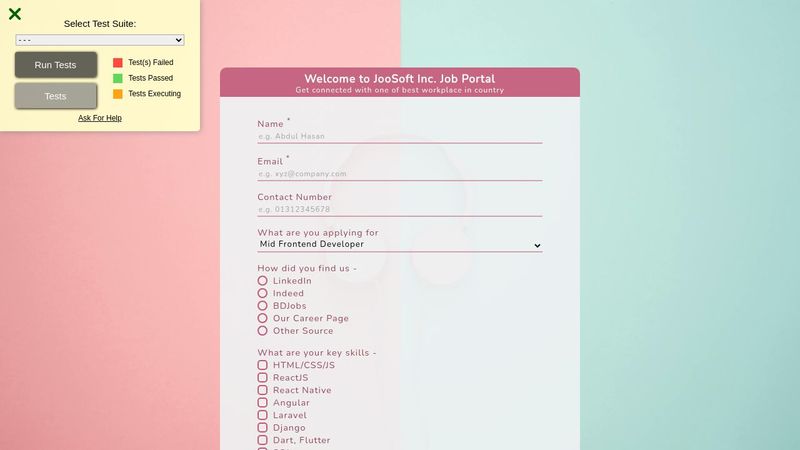 Job Application Form