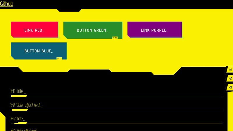 Cyberpunk 2077 theme CSS