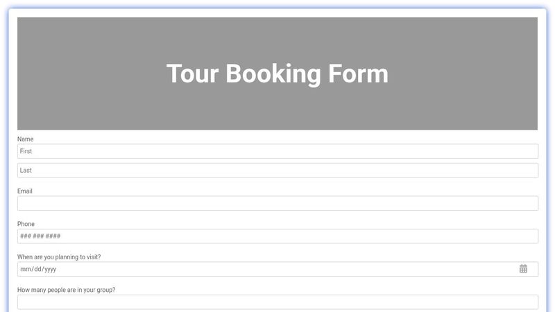 Tour Booking Form