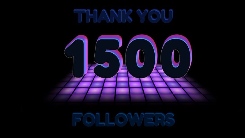 Thank You 1500 Followers - Bouncing Text