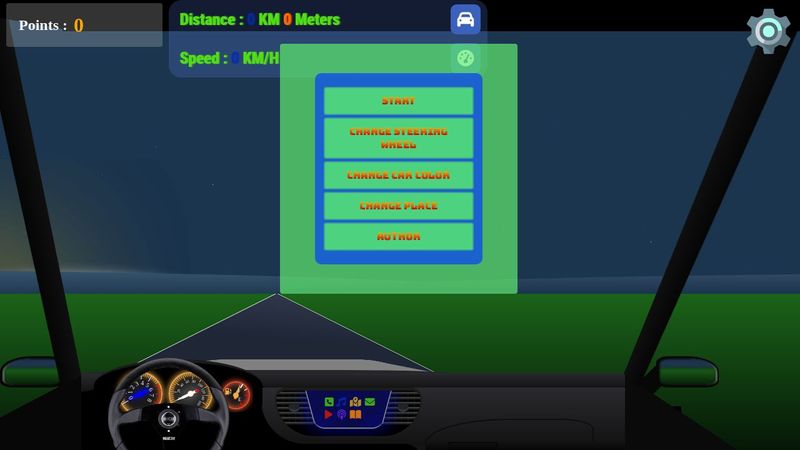 3D Car Game - (Only - HTML, CSS, JS) "Car Drive "- By Shanidze Zura