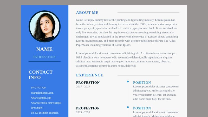 Resume Template HTML/CSS