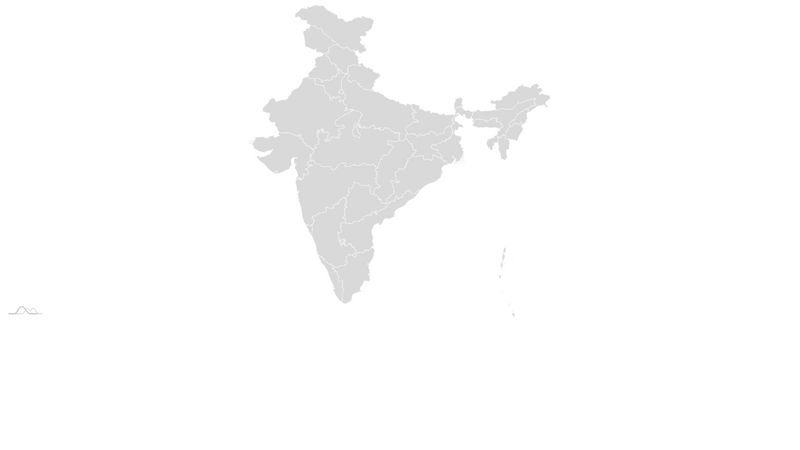 HeatLegend India states map