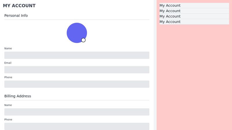 Ecommerce Profile Page (Mobile)
