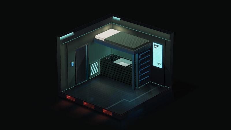 3D Futuristic Room - Pure CSS