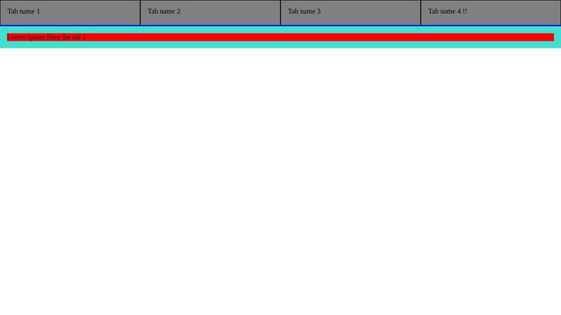 Pure CSS Tabs system