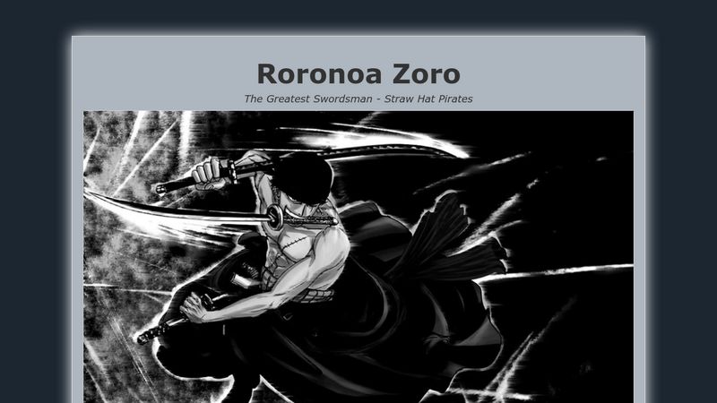 Roronoa Zoro/Misc., One Piece Wiki