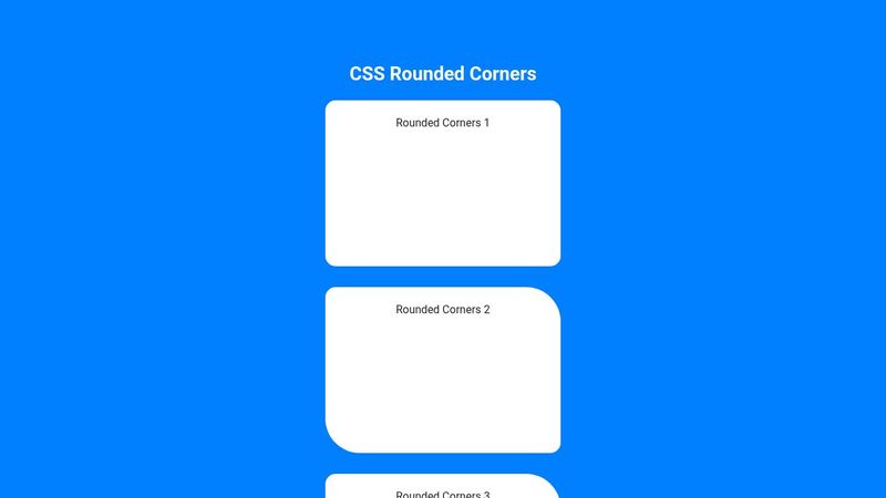 CSS Rounded Corners