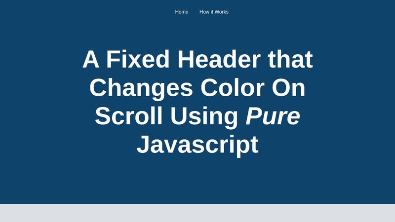 Change Header Color On Scroll