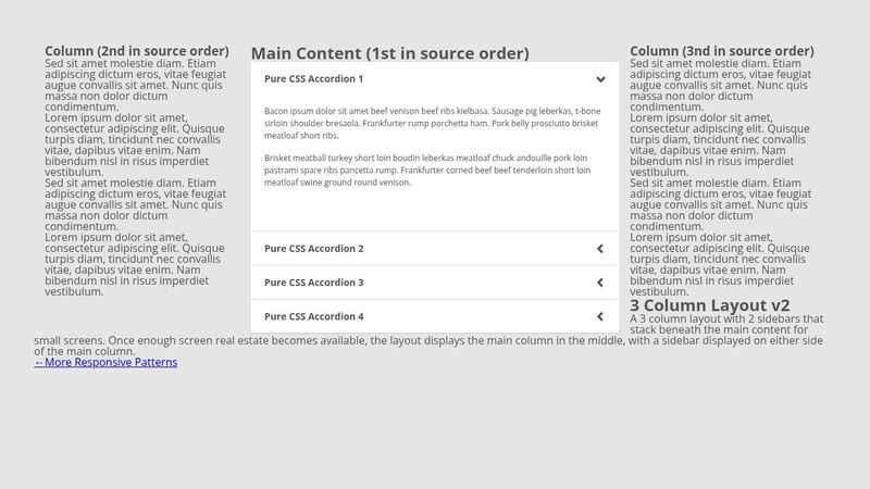 3 Column Responsive Layout