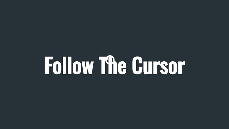 Online Tutorials / Div Follow The Mouse Cursor