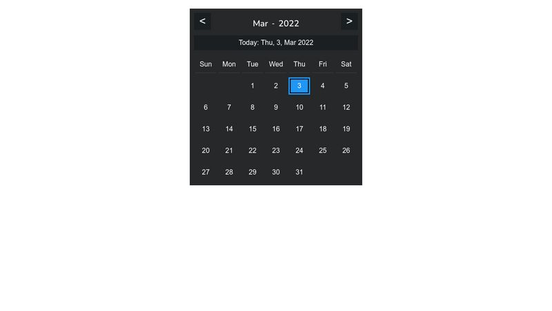 Responsive Calendar - CSS Grid and Variables, JavaScript Date() and Objects