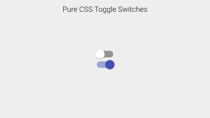CSS3 Only Material Design Toggle Switch