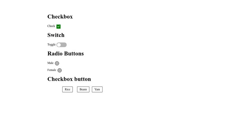 Pure CSS Customized Checkbox, Radio Buttons