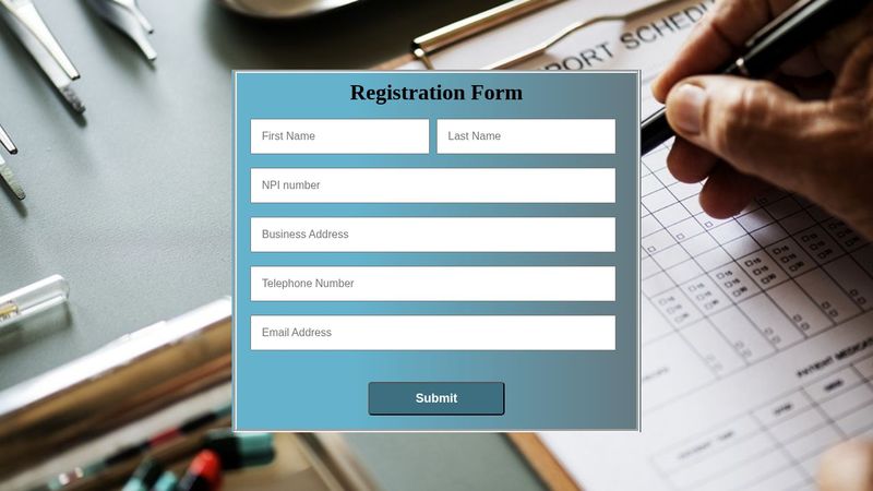 React Registration Form