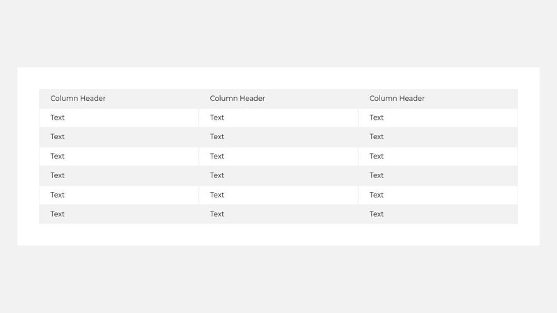 Column-based CSS Grid Table