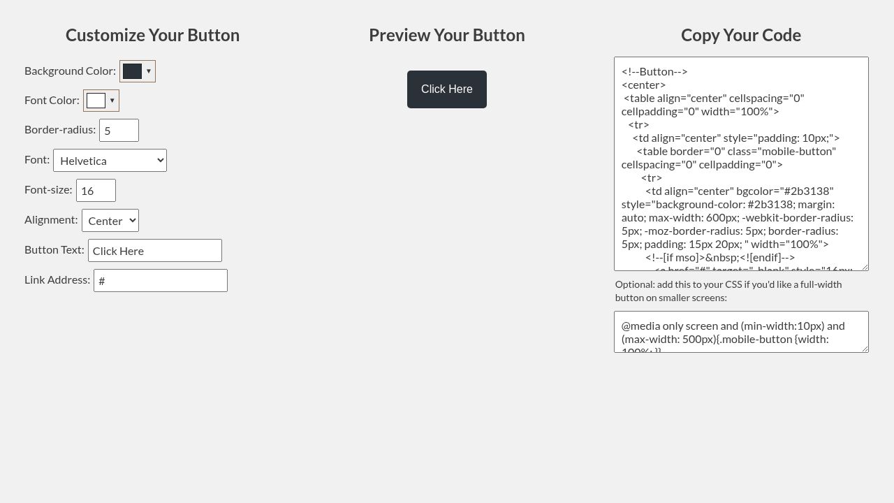 HTML Email Button Generator