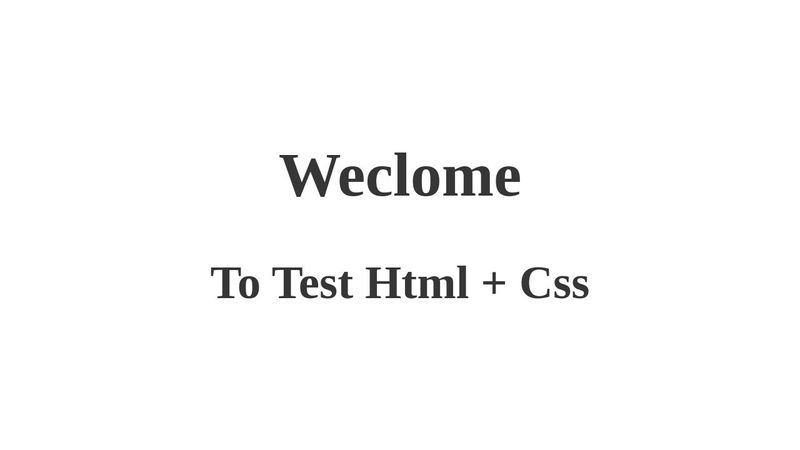Test HTML / CSS
