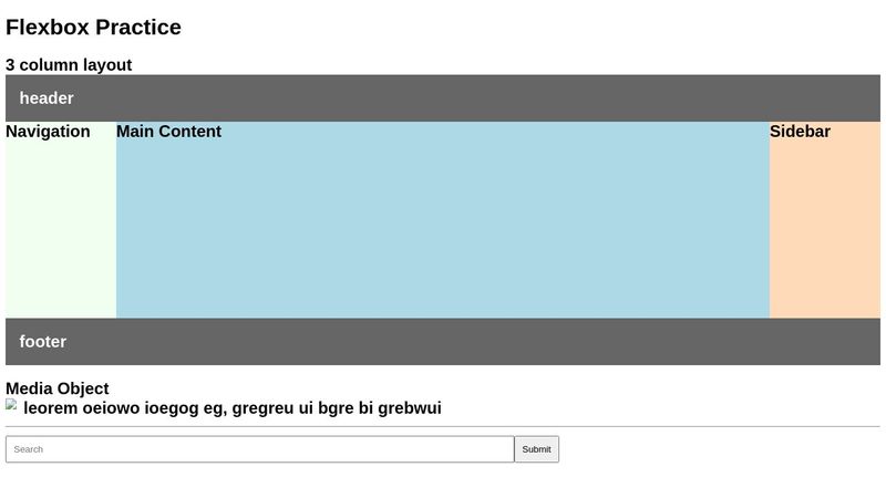 Flexbox Practice