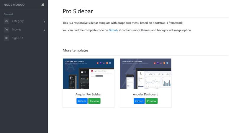 Bootstrap 4 sidebar