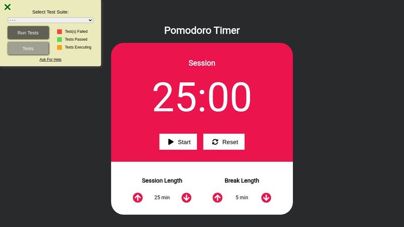 Pomodoro Timer UI