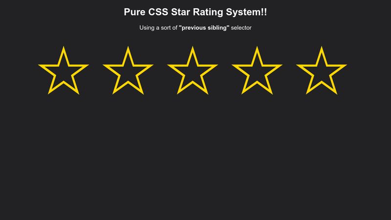 html css rating stars codepen